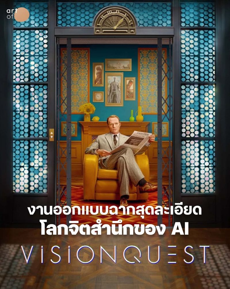 งานออกแบบฉากใน VisionQuest จิตใต้สำนึกที่หลุดโลกของ AI . หากมนุษย์มีจิตใต้สำนึกได้ แล้วถ้ามนุษย์จำลองแบบ Vision จะมีบ้างล่ะ จะเป็นแบบไหน? ใน